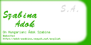 szabina adok business card